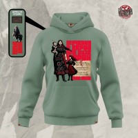 MAJKA SRBIJA - duks sa kapuljačom retro zeleni