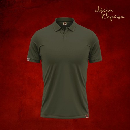 МК класика - Поло мушка мајица маслинаста
