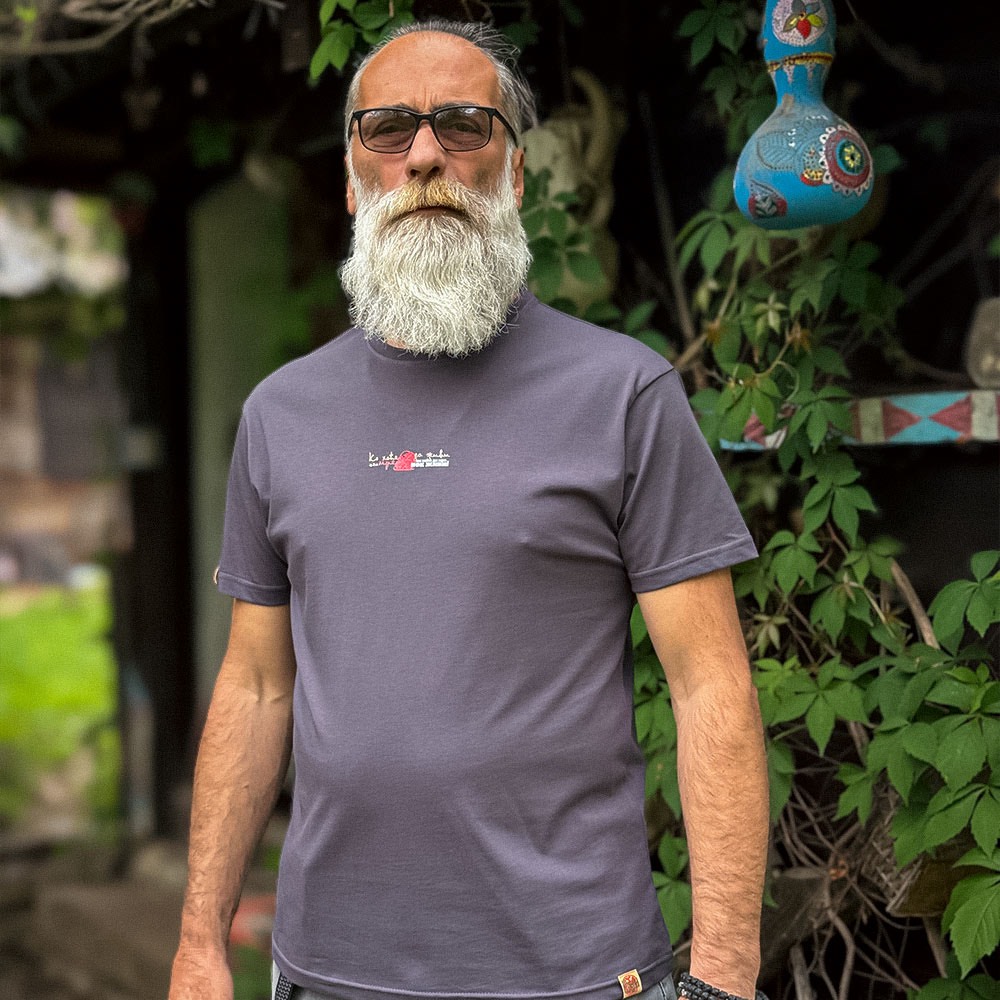 MK slovo - Princip -Premijum muška majica - tamno-siva