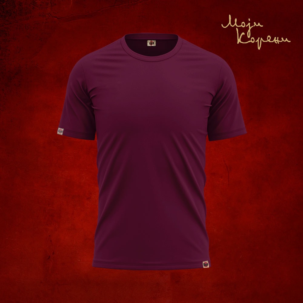 MK klasika - Premijum muška majica burgundi